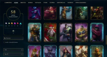Unranked com 60 Champs e 58 Skins