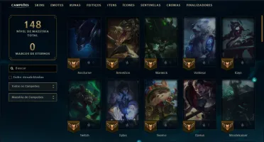 Unranked com 60 Champs e 58 Skins