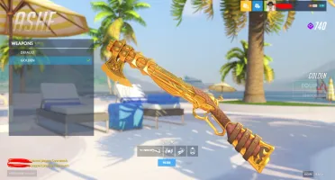 Conta overwatch mestre com varias golden gun e skins