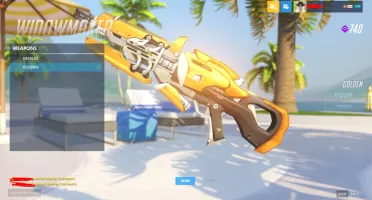 Conta overwatch mestre com varias golden gun e skins
