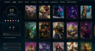 Platina 2 com 85 Champs e 52 Skins