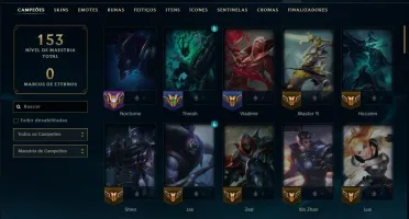 Platina 2 com 85 Champs e 52 Skins
