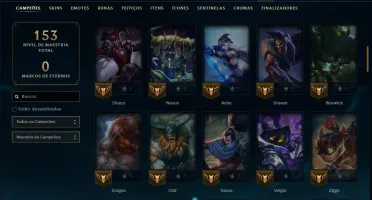 Platina 2 com 85 Champs e 52 Skins