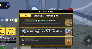 Conta raríssima de blox fruits