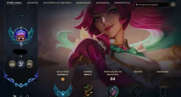Platina IV - LvL 33 - 31 campeões - 7 Skins -Full acessom (