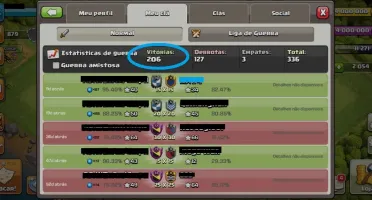 CLÃ NÍVEL 14 CLAN ÓTIMO HISTÓRICO GUERRAS COM BANNER 200v