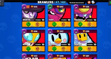 Brawl Starts (47/48) FULL ESTRELA + ACESSÓRIOS + NOME GRÁTIS