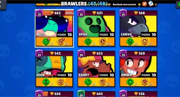 Brawl Starts (47/48) FULL ESTRELA + ACESSÓRIOS + NOME GRÁTIS