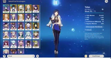 CONTA 7 T5 NAHIDA YELAN RAIDEN YOIMIYA JEAN QIQI TIGNARI