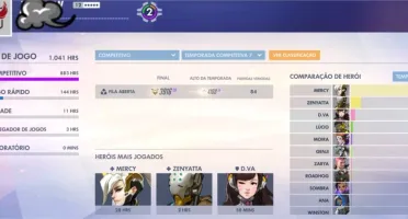 Conta Overwatch EX Grão Mestre 15 Armas Douradas