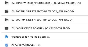Pack Typebot 2025 +450 Funis Script Audio Projeto ENVIO AUTO