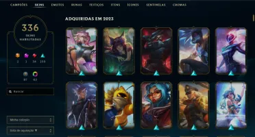 Conta Com 10 Anos - 336 Skins - Todos Champions - Plat 1