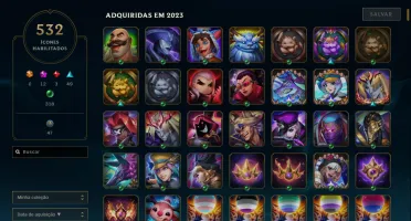 Conta Com 10 Anos - 336 Skins - Todos Champions - Plat 1