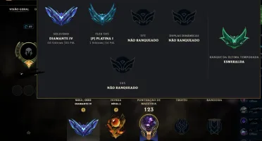 Conta Lol diamante 4 65 pdl, 82 champs, honra 5, bom mmr