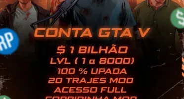UP GTA ONLINE PC │ 1 BILHÃO │ LVL 8000 │ MELHOR PREÇO DA DFG