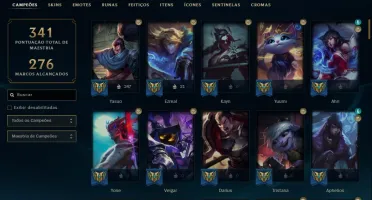 Conta de lol nivel 312, 77 skins barata