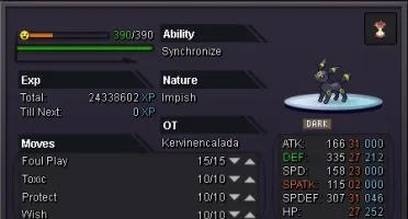 Conta - Pokemon Revolution Online