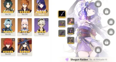 CONTA GENSHIN AR56 SHOGUN LUZ DO CORTADOR - XIAO EULA FALCÃO