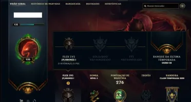 Conta unranked com neo pax sivir, rammus rei e kayle juiza