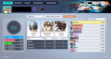 (PC) CONTA OVERWATCH, 350+ SKINS, 3 ARMAS DOURADAS, ETC.