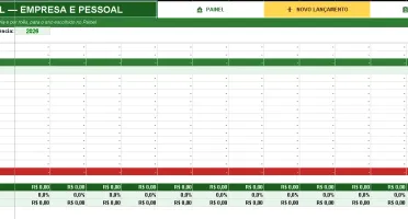 Planilha Completa De Gestão Pessoal E Empresarial