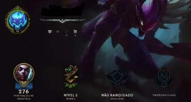 Conta Unranked 66 Campeões