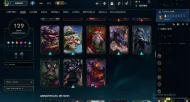 CONTA DE LOL Lvl 409 / Gold IV / 129 Skins / Annieversário