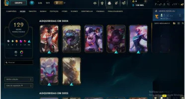 CONTA DE LOL Lvl 409 / Gold IV / 129 Skins / Annieversário