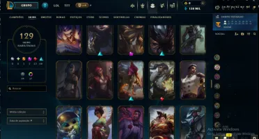 CONTA DE LOL Lvl 409 / Gold IV / 129 Skins / Annieversário