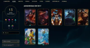 Conta lol lvl 30 com 68 champ 13 skins antigo elo b4