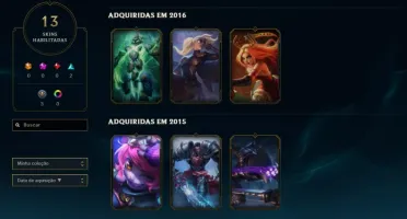 Conta lol lvl 30 com 68 champ 13 skins antigo elo b4
