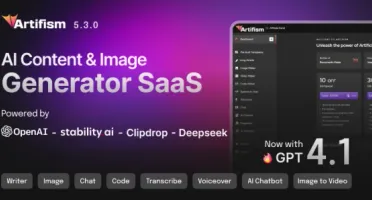 Artifism v5.3.0 - AI Content & Image Generator SaaS