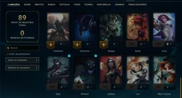 Unranked com 45 Champs e 8 Skins