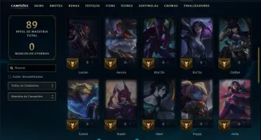 Unranked com 45 Champs e 8 Skins