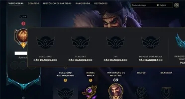 Unranked com 45 Champs e 8 Skins