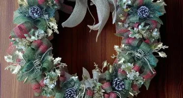 Guirlanda Rústica de Natal (60cm)