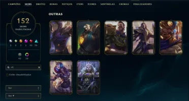 Ouro 4 com 150 Champs e 154 Skins ( TOP / MID / JG )