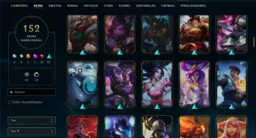Ouro 4 com 150 Champs e 154 Skins ( TOP / MID / JG )