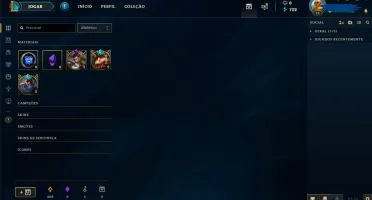 Conta de lol com mais de 40 champ, 27 skins