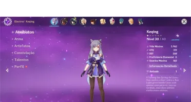 Conta Genshin Impact - AR 20 - Venti + Keqing