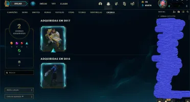 Vendo conta League of Legends com 99 skins