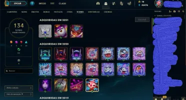 Vendo conta League of Legends com 99 skins