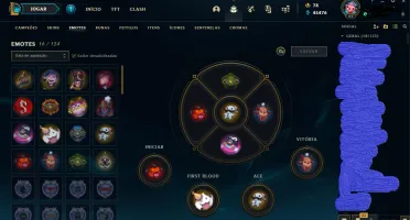 Vendo conta League of Legends com 99 skins