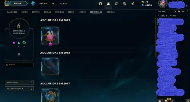 Vendo conta League of Legends com 99 skins