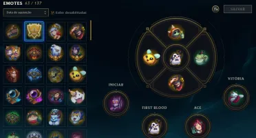 CONTA LOL 2016, LVL 290 110+ SKINS 3 VITORIOSAS.