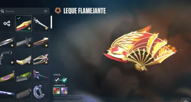 Conta Com Leque Flamejante
