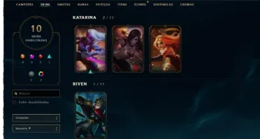Conta lol smurf com skin Kat
