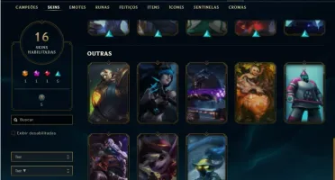 Conta ouro 4 com 46 Champs e 16 Skins + Prestigio do Kayn