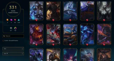Conta LOL gold4 331 skins 42 skins lendárias todos champs