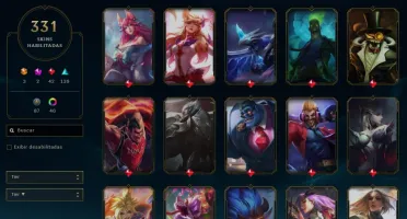 Conta LOL gold4 331 skins 42 skins lendárias todos champs